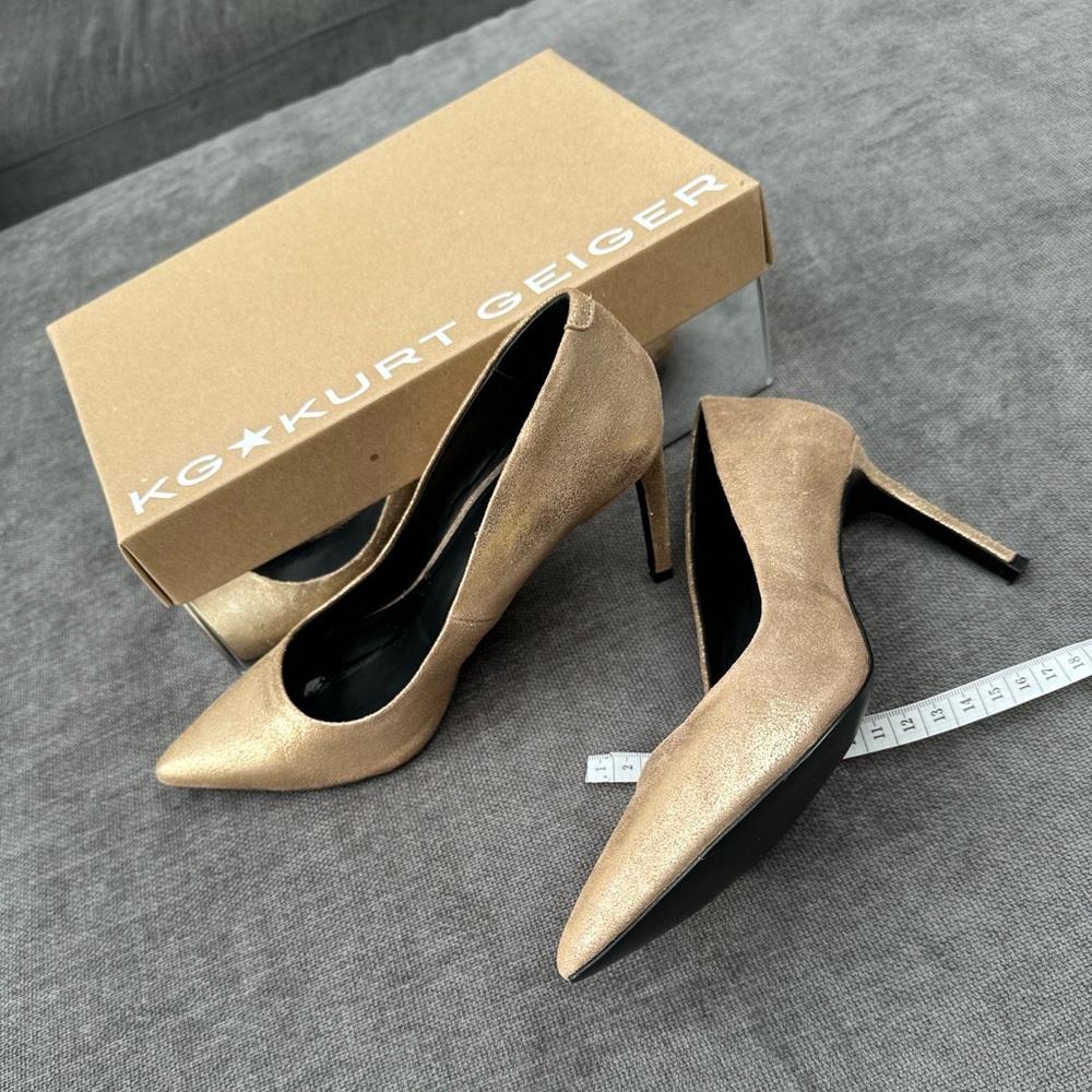 Kurt Geiger Champagne Gold Shimmer Shoes